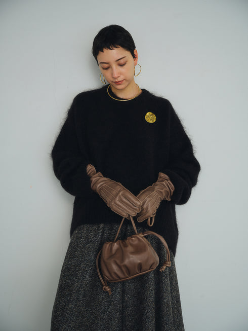 lamb leather shoulder bag